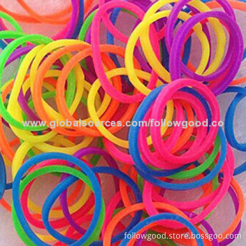 Rubber Band Bracelets, Lead- and Nickel-free, Made of ElasticNew